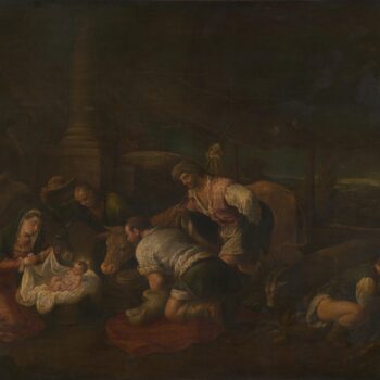 Follower of Jacopo Bassano - The Adoration of the Shepherds