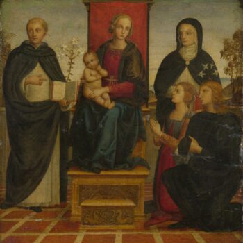 Follower of Pietro Perugino - The Virgin and Child with Saints