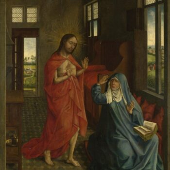 Follower of Rogier van der Weyden - Christ appearing to the Virgin
