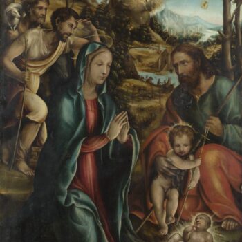 Follower of Sodoma - The Nativity with the Infant Baptist and Shepherds