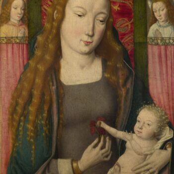 Follower of the Master of the Saint Ursula Legend (Bruges) - The Virgin and Child with Two Angels
