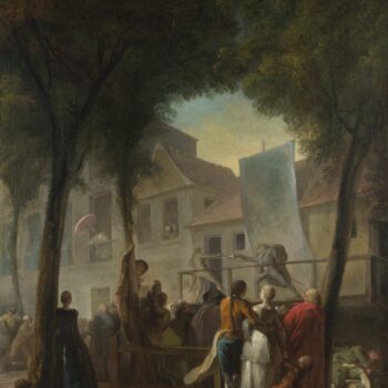 Gabriel-Jacques de Saint-Aubin - A Street Show in Paris