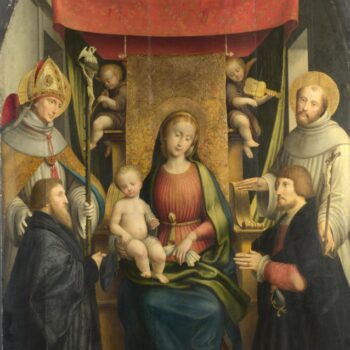 Gerolamo Giovenone - The Virgin and Child with Saints and Donors