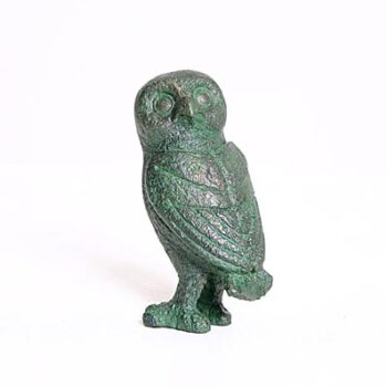Greek Owl Statue with Bronze Finish