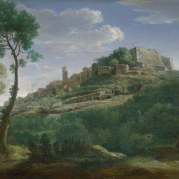 Hendrik Frans van Lint - A Landscape with an Italian Hill Town