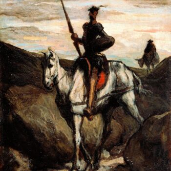 Honore Daumier - Don Quixote in the Mountains