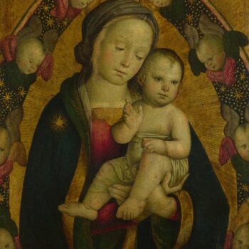 Italian, Umbrian or Roman - The Virgin and Child in a Mandorla with Cherubim