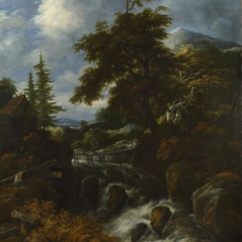 Jacob Salomonsz. van Ruysdael - A Waterfall by a Cottage in a Hilly Landscape