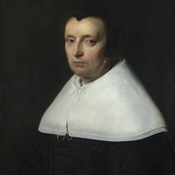 Jan de Braij - Portrait of a Woman with a Black Cap