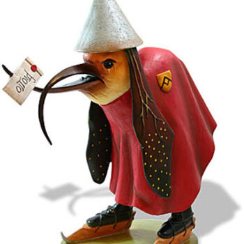 Bird With Letter from Temptation of St Anthony by Hieronymus Bosch, Small
