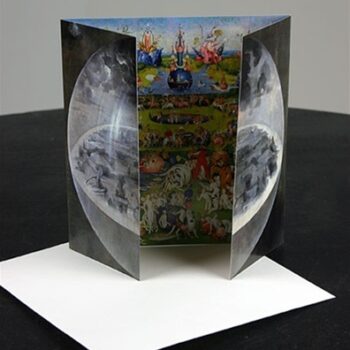 Garden of Earthly Delights Triptych by Bosch, Three Panel Folding Card
