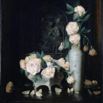 John Ferguson Weir - Vase of Roses