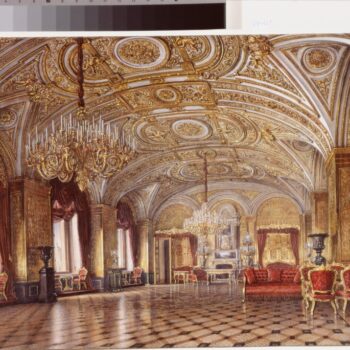 Kolb, Alexander Khristoforovich - Interiors of the Winter Palace. The Gold Drawing-Room