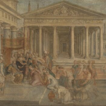 Lambert Sustris - The Queen of Sheba before King Solomon