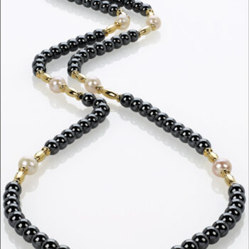 Hametite & Pearl accents necklace