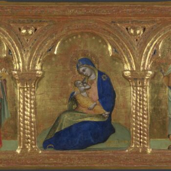 Lorenzo Veneziano - The Madonna of Humility with Saints Mark and John