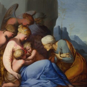 Lubin Baugin - The Holy Family with Saints and Angels