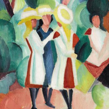 Macke - Three girls in straw hats