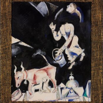 Marc Chagall - Donkey on the Roof