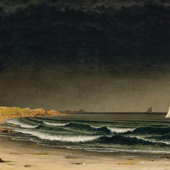 Martin Johnson Heade - Approaching Storm on Beach near Newport