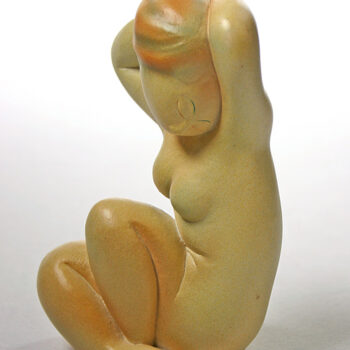 Caryatid Figure Seated Abstract Woman by Modigliani