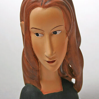 Jeanne Hebuterne Face Statue (1918) by Modigliani