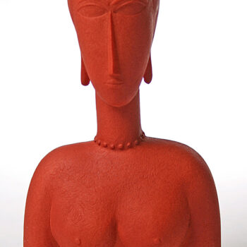 Modigliani Abstract Female Bust, Red