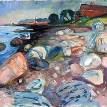 Munch - Shore with Red House