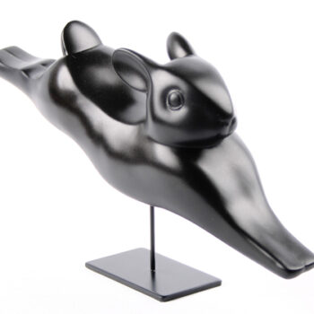 Running Rabbit Lapin Courant Statue by Pompon