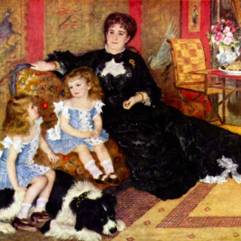 Portrait of The Mrs. Charpentier and Her Children by Renoir