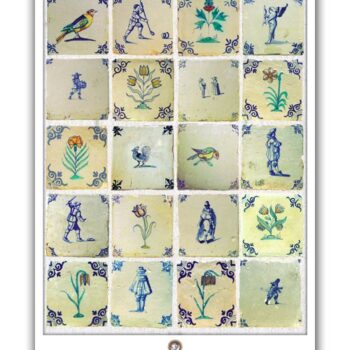 Poster, Delft Blue Tiles, Polychrome