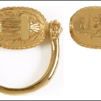 Scarab swivel ring - Please specify approximate size