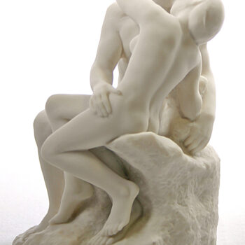 The Kiss by Rodin, White - Small