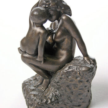 Young Mother with Child Statue by Rodin