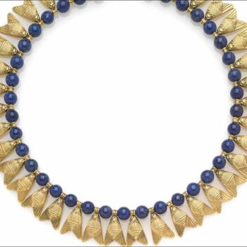 16" Egyptian FLY necklace with Lapis