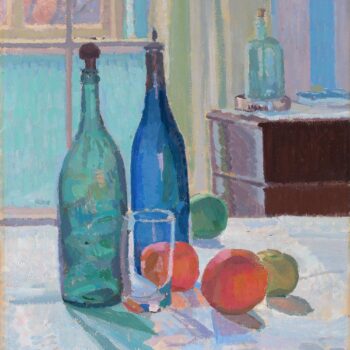 Spencer Frederick Gore - Blue and Green Bottles and Oranges
