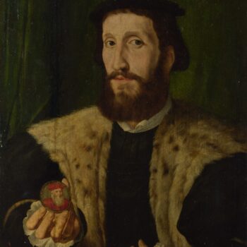 Style of Jan Cornelisz. Vermeyen - A Man holding a Coloured Medal