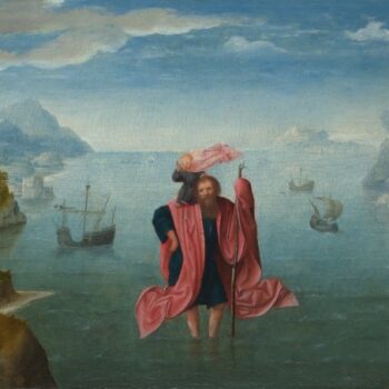 Style of the Master of the Female Half-Lengths - Saint Christopher carrying the Infant Christ