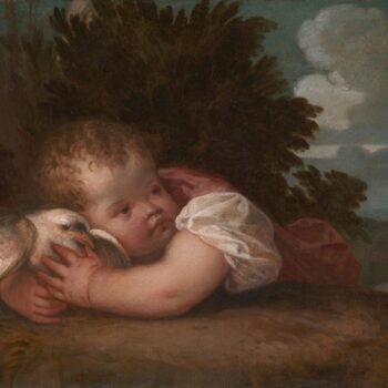 Titian or Titian workshop - A Boy with a Bird