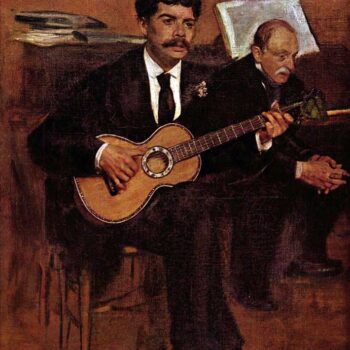 The Guitarist Pagans and Monsieur Degas by Manet