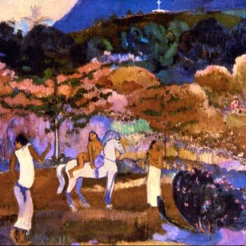 Woman an a White Horse by Gauguin