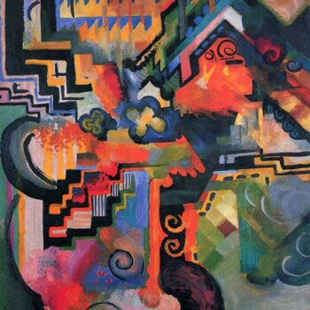 Colored Composition (Hommage ĚÄĺĘ Sebastin Johann Bach) by Macke