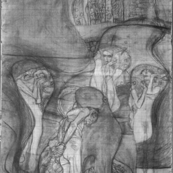Composition Draft of The Law Faculty Image by Klimt