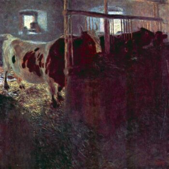 Cows in Stall by Klimt