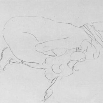 Crouching to Right by Klimt