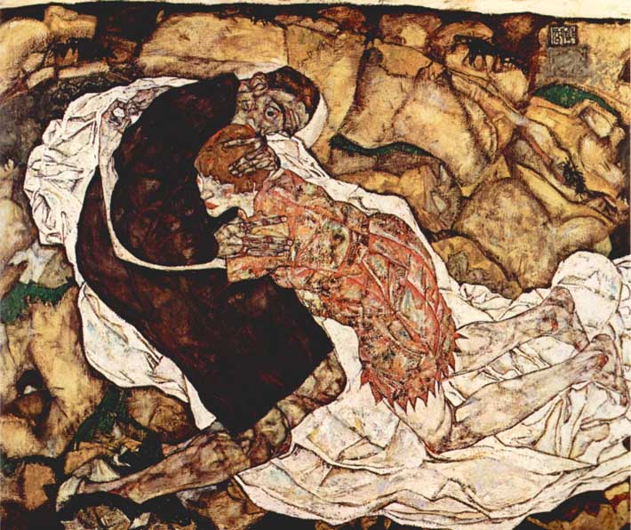Death and The Woman by Schiele
