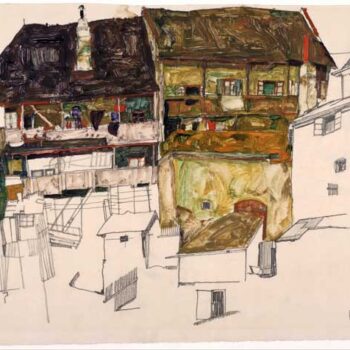 Egon Schiele - Old Houses in Krumau