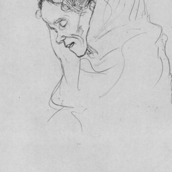 Head of an Old Woman in Profile by Klimt