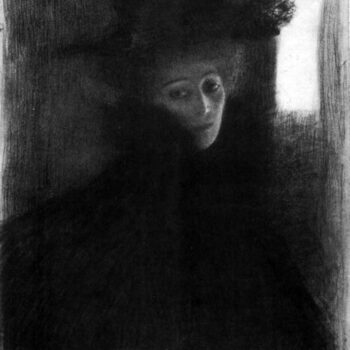 Lady with a Hat and Cape by Klimt