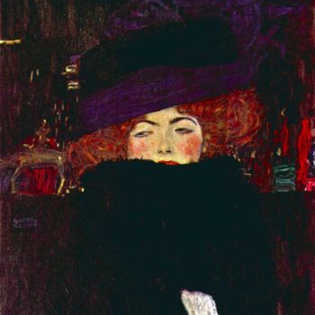 Lady with Hat and Feather by Klimt